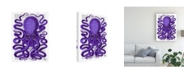Trademark Global Fab Funky Purple Octopus Canvas Art - 27" x 33.5"